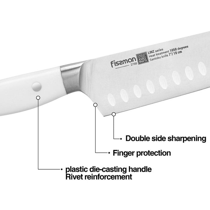Fissman 7'' Santoku knife LINZ (steel X50Cr15MoV)