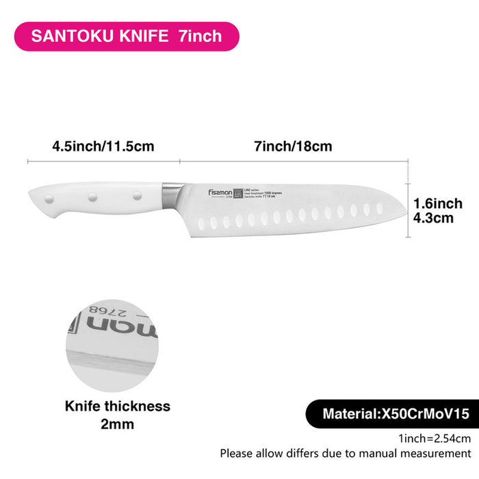 Fissman 7'' Santoku knife LINZ (steel X50Cr15MoV)