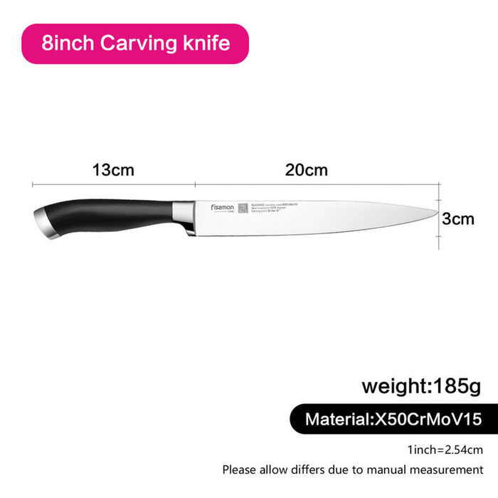 8'' Carving Knife Elegance Series, Alloy German X50CrMoV15 Stainless Steel Ultra Sharp Cooking Knives