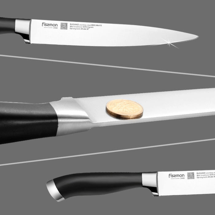 8'' Carving Knife Elegance Series, Alloy German X50CrMoV15 Stainless Steel Ultra Sharp Cooking Knives