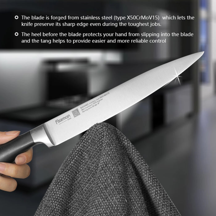 8'' Carving Knife Elegance Series, Alloy German X50CrMoV15 Stainless Steel Ultra Sharp Cooking Knives