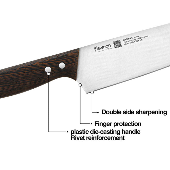 Fissman 8'' Chef Knife Ferdinand (X50CrMoV15 steel)