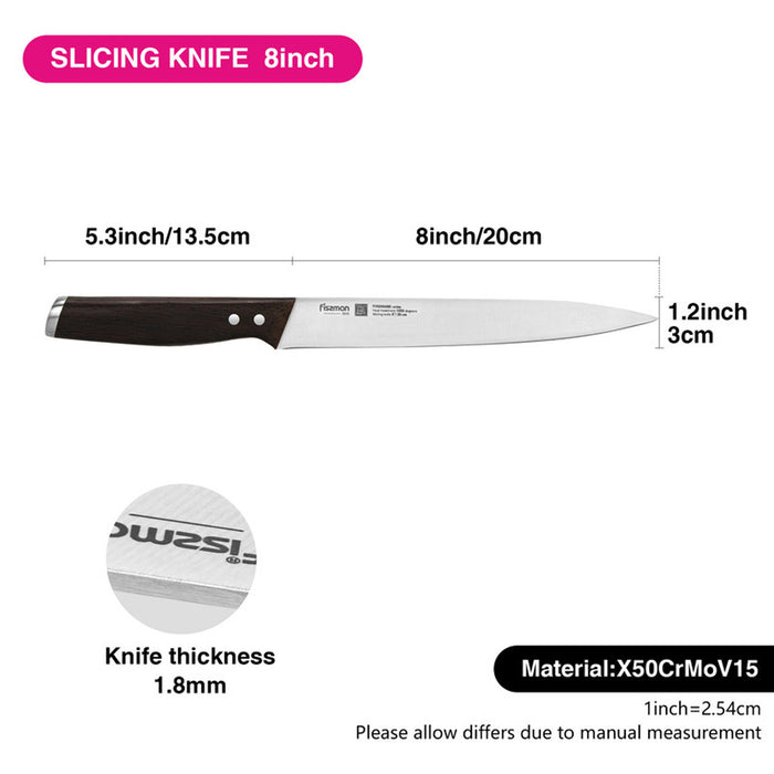 Fissman 8'' Slicing Knife Ferdinand (X50CrMoV15 steel)