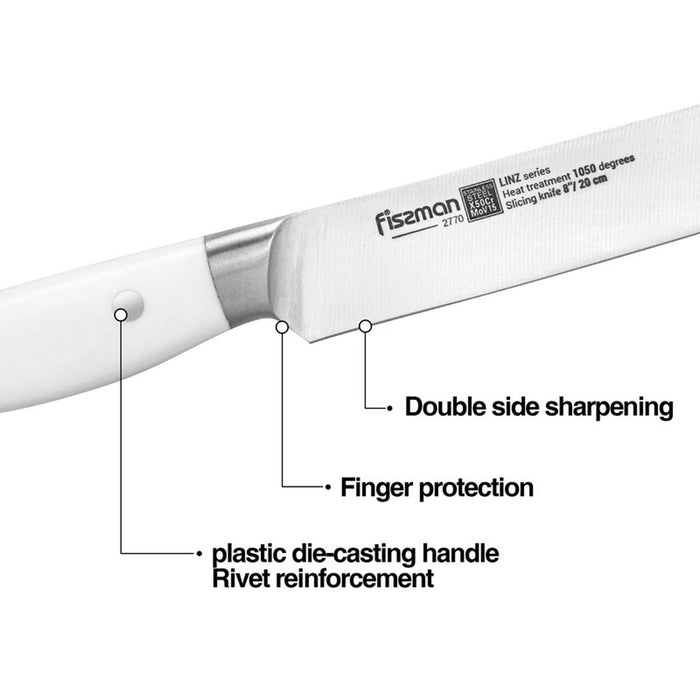 Fissman 8" Slicing knife LINZ (steel X50Cr15MoV)