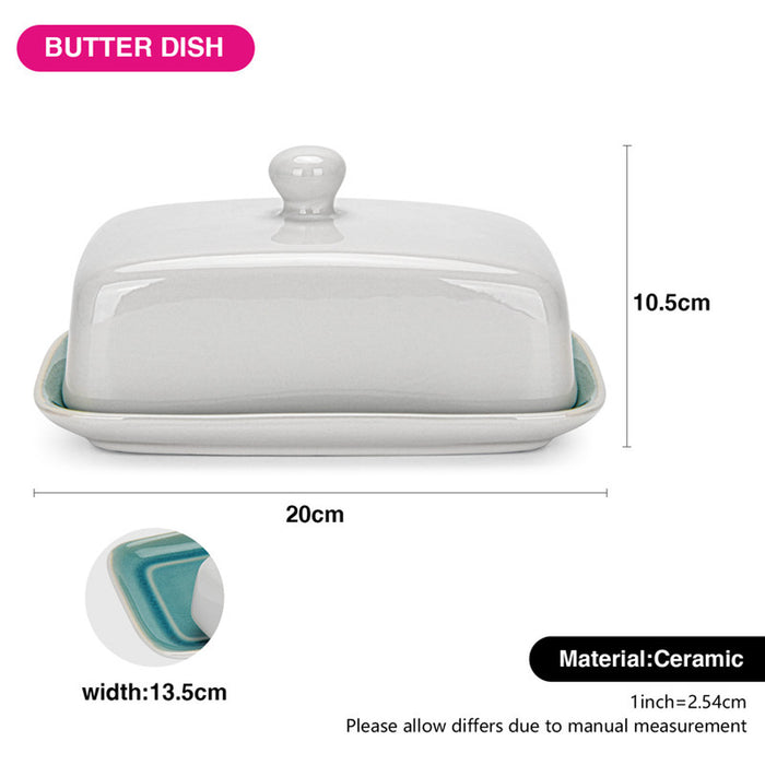 Fissman Butter Dish Celine Series 20cm Ceramic Azure