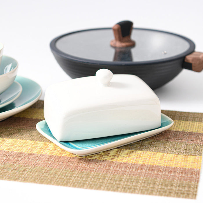 Fissman Butter Dish Celine Series 20cm Ceramic Azure