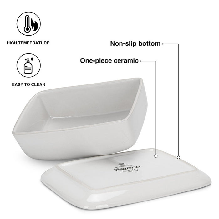 Fissman Butter Dish Celine Series 20cm Ceramic Azure