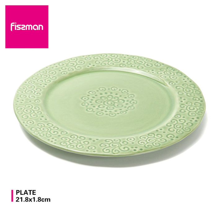 Ceramic Green Crackle (21cm) Fissman