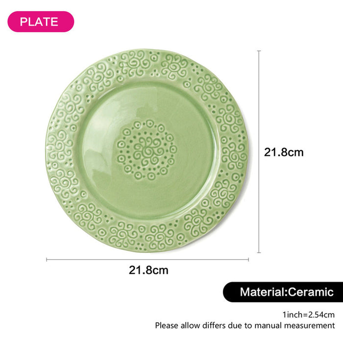 Ceramic Green Crackle (21cm) Fissman