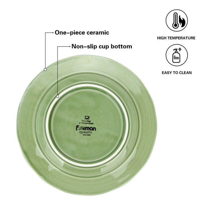 Ceramic Green Crackle Plate (23cm)
