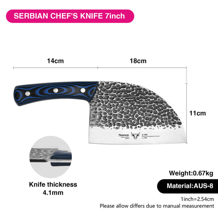 Cleaver Knife 7'' Japanese Knife with Sheath