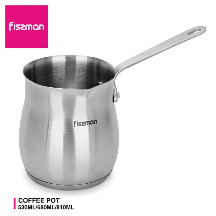 Fissman Coffee Pot 810 ml With Induction Bottom (Stainless Steel) Silver
