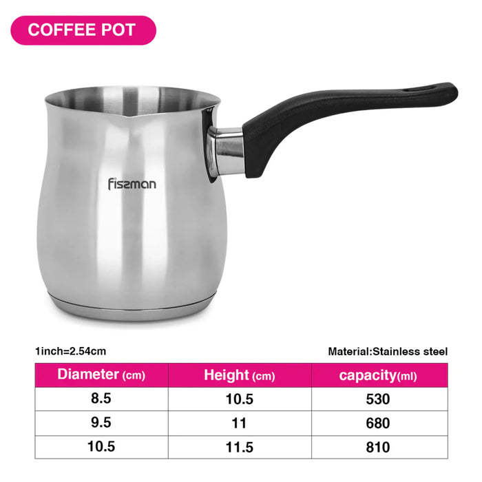 Fissman Coffee Pot 810 ml With Induction Bottom (Stainless Steel)
