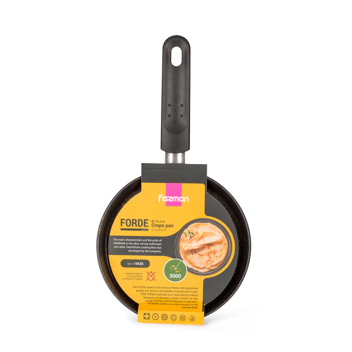 Fissman Crepe Pan Non Stick 16cm, Aluminum Crepe Pan Forde Series, Induction Bottom