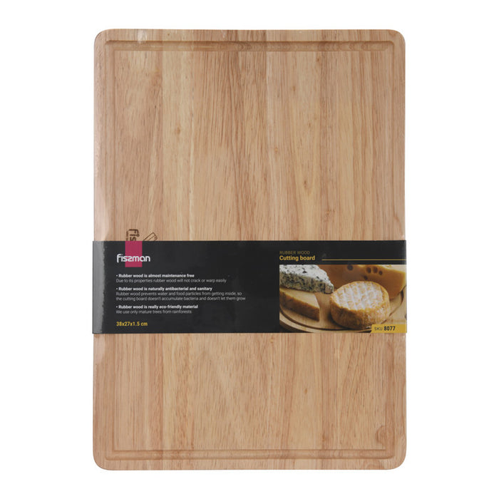 Fissman Cutting Board 38cm Rubber Wood