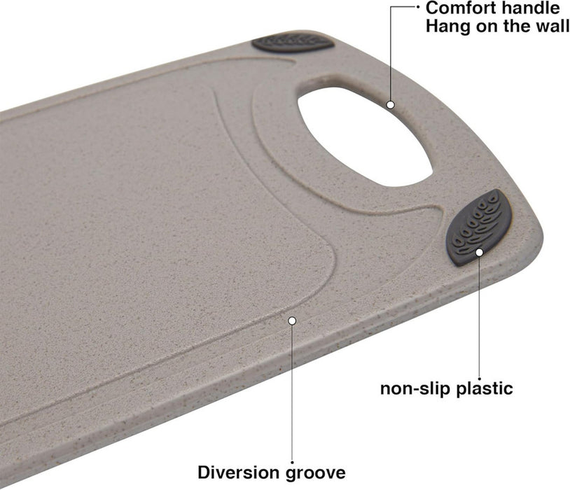 Fissman Cutting Board 40cm with Juice Groove And Non Slip Bottom Plastic