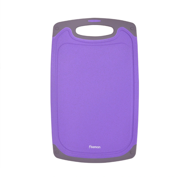 Cutting Board, Plastic Chopping Board with Juice Groove (40cm -Purple)