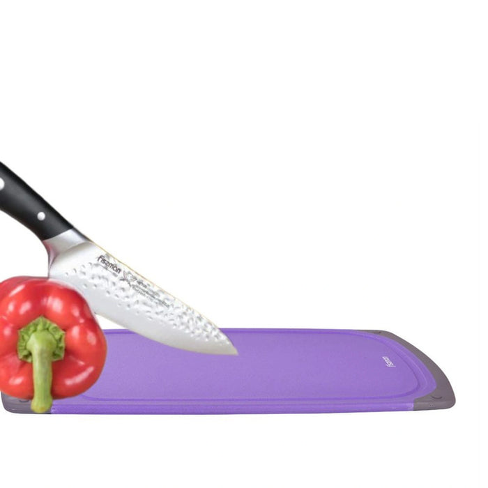 Cutting Board, Plastic Chopping Board with Juice Groove (40cm -Purple)