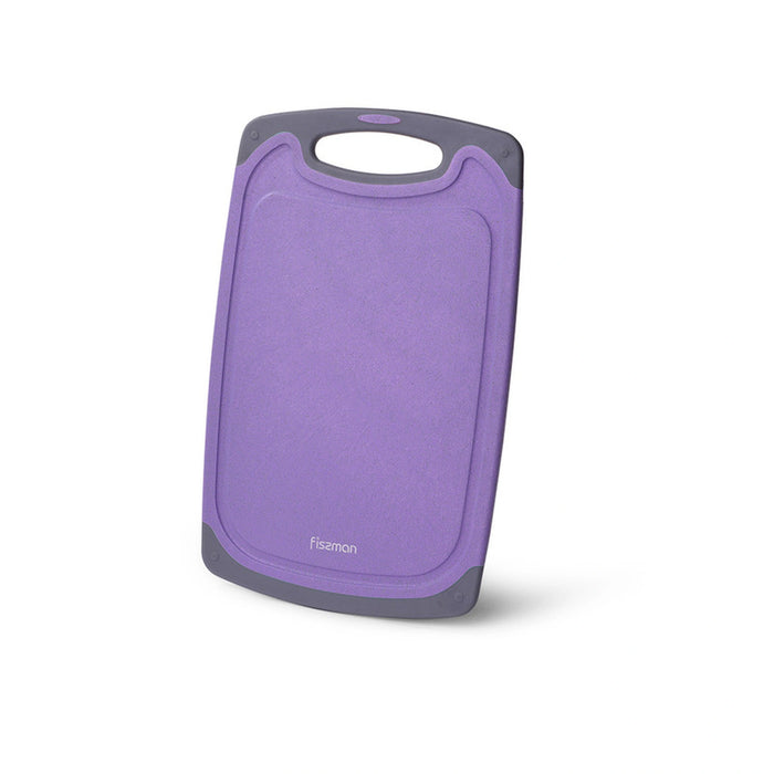 Cutting Board, Plastic Chopping Board with Juice Groove (40cm -Purple)