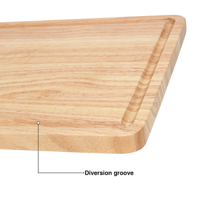 Cutting Board Rubber 30cm Wood, for Chopping Meat, Vegetables, Fruits, Cheese, Knife Friendly Serving Tray, with Juice Groove and Thick