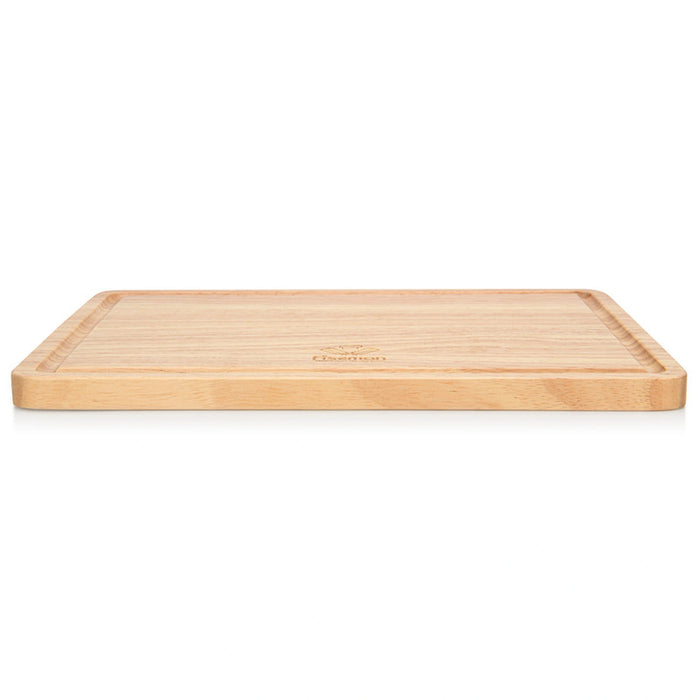 Cutting Board Rubber 30cm Wood, for Chopping Meat, Vegetables, Fruits, Cheese, Knife Friendly Serving Tray, with Juice Groove and Thick