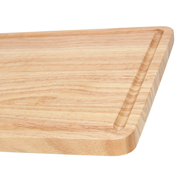 Cutting Board Rubber 30cm Wood, for Chopping Meat, Vegetables, Fruits, Cheese, Knife Friendly Serving Tray, with Juice Groove and Thick