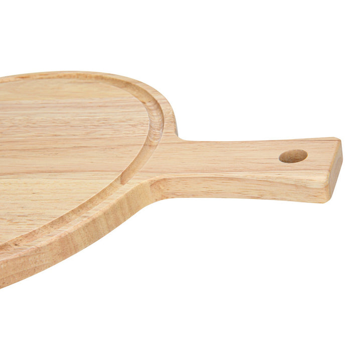 Cutting Board Rubber Wood, for Chopping Meat, Vegetables, Fruits, Cheese, Knife Friendly Serving Tray, with Juice Groove and Thick (40cm)