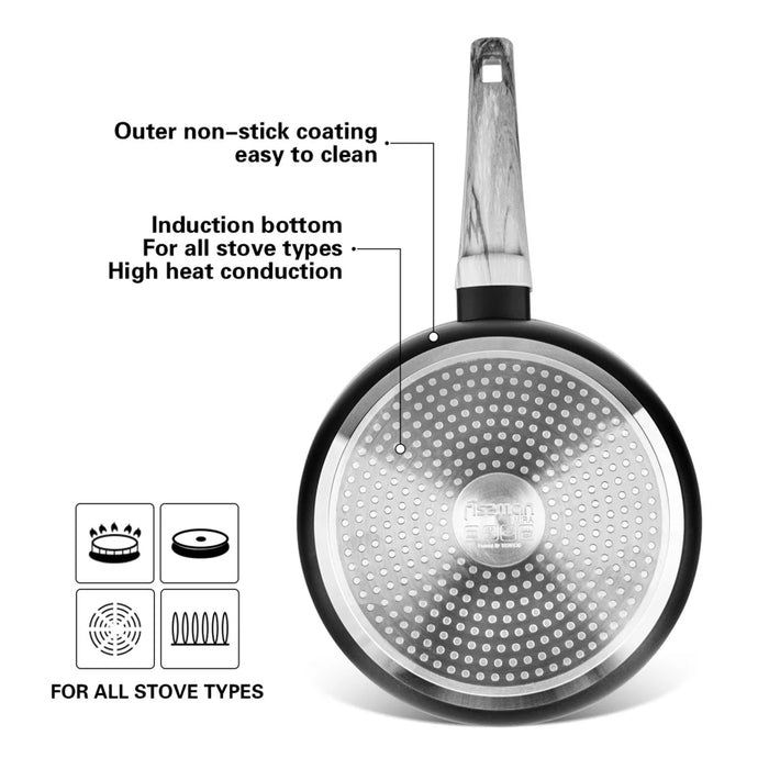 Fissman Deep Frying Pan 28cm Mira Series Aluminum And Non Stick Coating with Induction Bottom