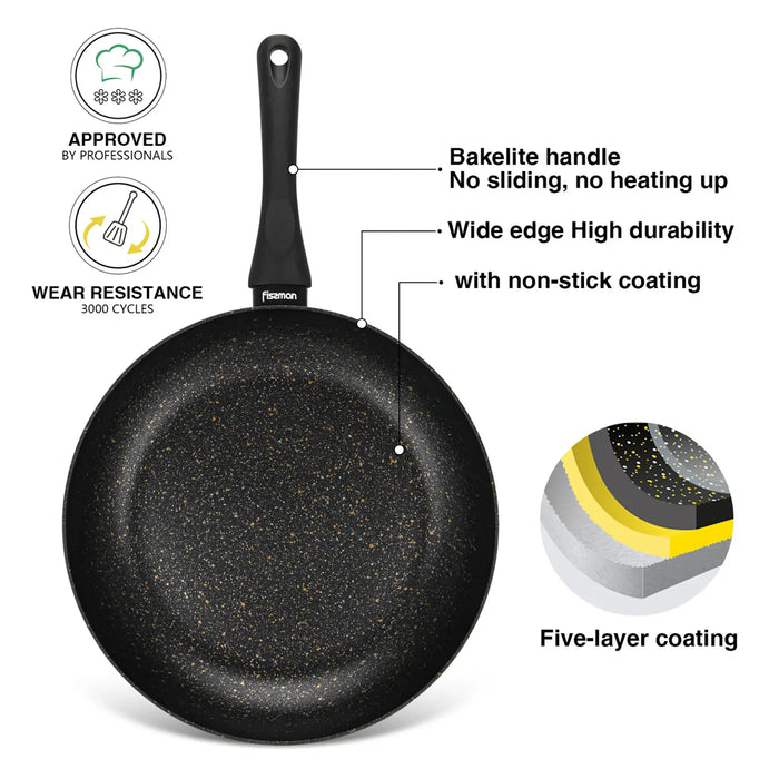 Fissman Frying Pan 24cm Aluminum And TouchStone Coating With Induction Bottom Promo Series
