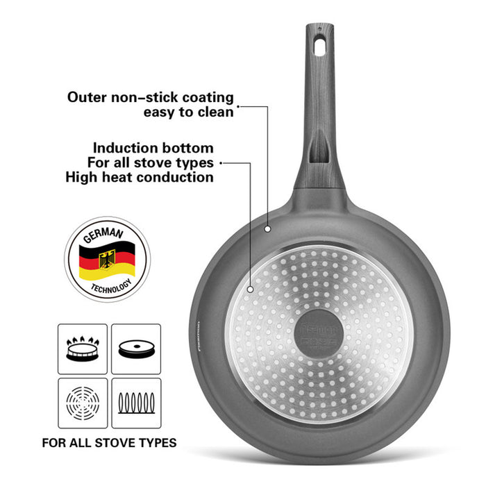 Fissman Frying Pan 26cm Aluminum With Induction Bottom And Non Stick Coating Prestige Series