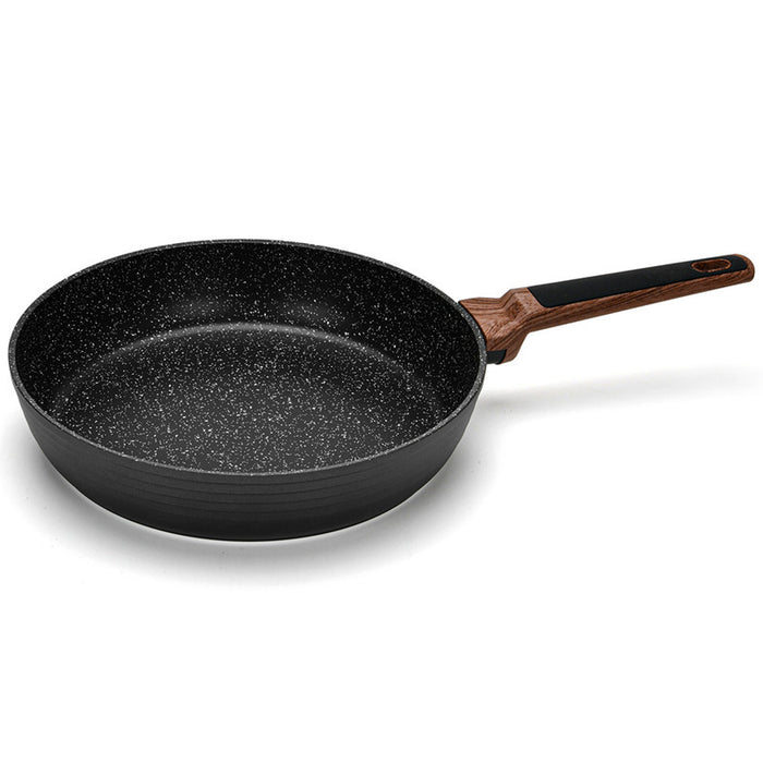 Fissman Frying Pan 26cm Diamond Series Series Aluminum With Induction Bottom And Professional Non Stick Coating Greblon C3+ Black 26x5.8cm
