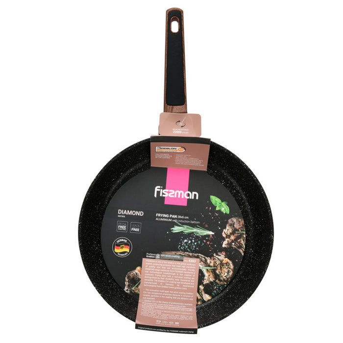 Fissman Frying Pan 28cm Diamond Series with Aliuminum and Non- Stick Coating and Induction Bottom