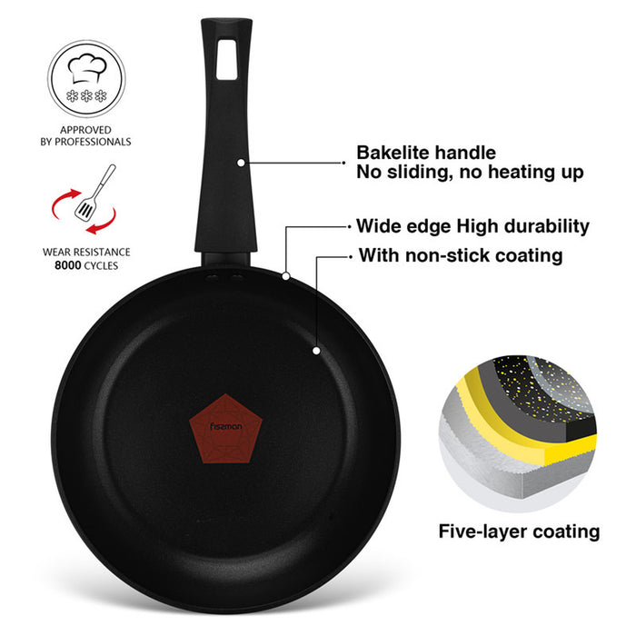 Fissman Frying Pan Favorite 24cm with Aluminum and Non- Stick Coating