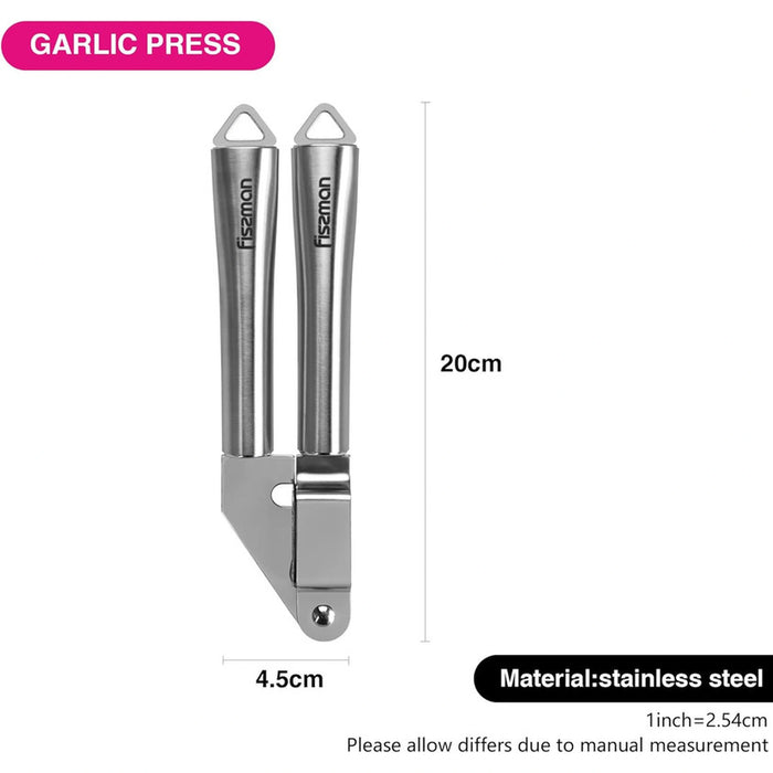 Fissman Heavy Duty Garlic Press Bergamo Series 20cm Stainless Steel