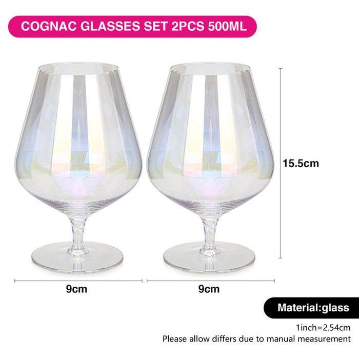 Fissman Glass Set Cognac Glass 500ml Drinkware, Glass for Drinking Bourbon, Whisky, Scotch, Cocktails, Cognac- Old Fashioned Cocktail Tumblers