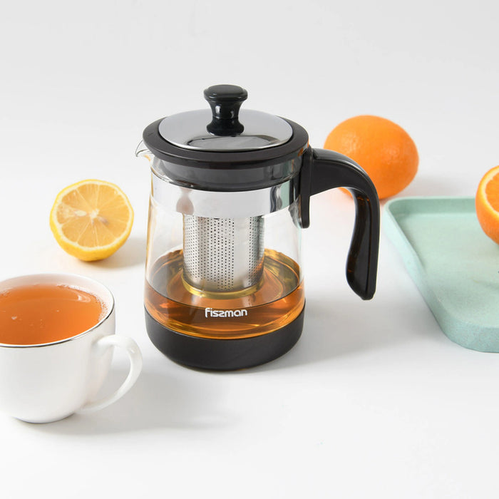 Fissman Glass Tea Pot with Filter, Glass Tea Pot Infuse(950ml)