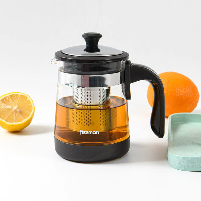 Fissman Glass Tea Pot with Filter, Glass Tea Pot Infuse(950ml)