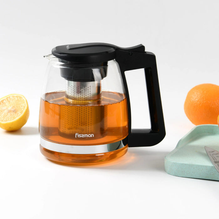 Fissman Glass Tea Pot with Filter, Glass Tea Pot Infuser(1600ml)