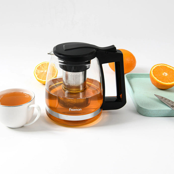 Fissman Glass Tea Pot with Filter, Glass Tea Pot Infuser(1600ml)