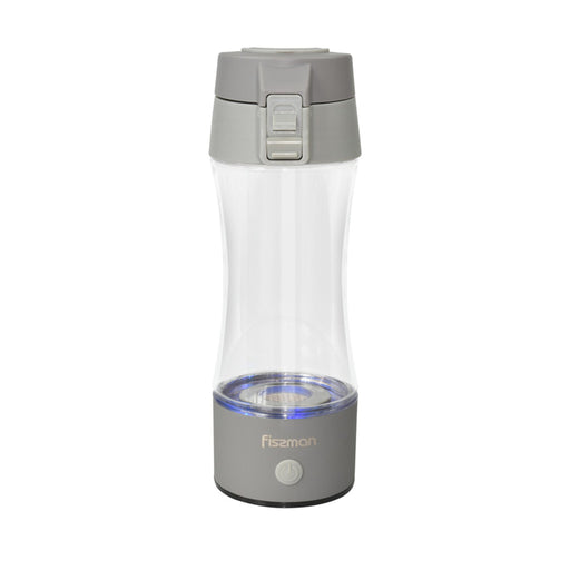 Hydrogen Water Bottle Generator 320ml Rechargeable With USB Ionizer Hydrogen Shaker, Rapidly Generate 1000-1200ppb Health Drinkware & Water Cup For Home & Travel Use (GRAY) Fissman