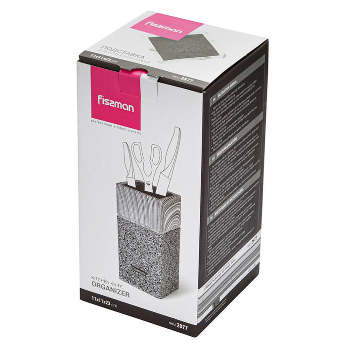 Fissman Kitchen Knife Organizer 11x11x23cm, Graphite (Plastic)