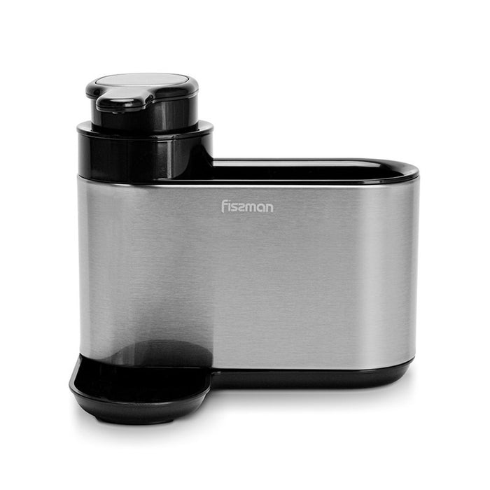 Fissman Kitchen Sink Caddy 16cm Organizer with Built-in Soap Dispenser with Sponge Holder