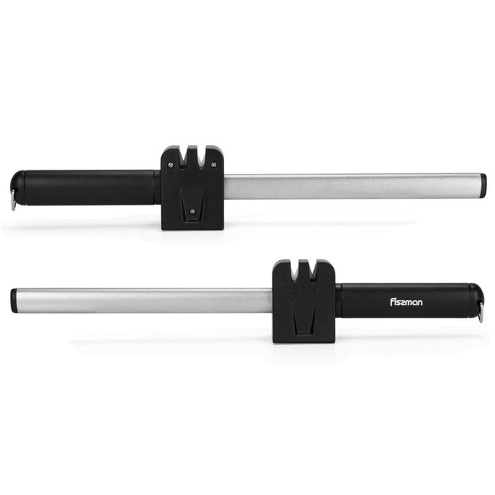 Fissman Knives Sharpening Multifunctional Diamond Series Rod Silver/Black 38cm