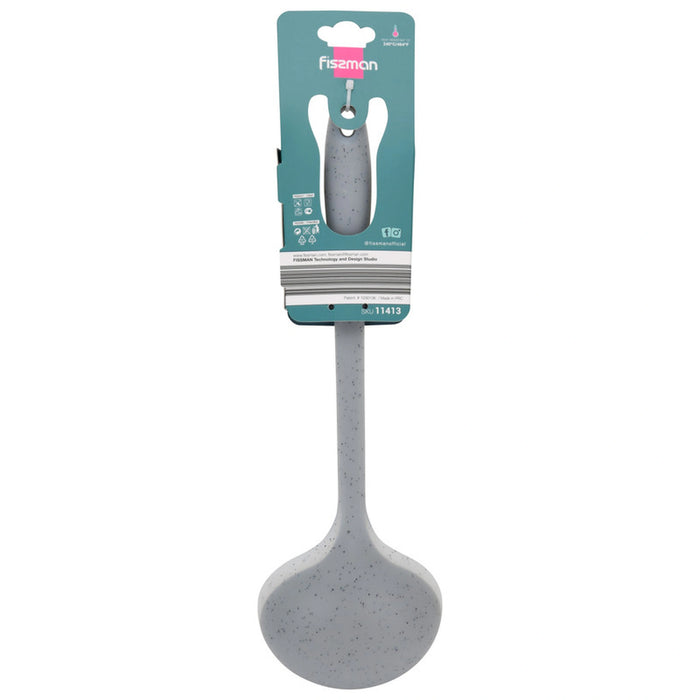 Fissman Ladle Mauris Grey 32cm, Non-Stick Heat Resistant Seamless Kitchen Ladle