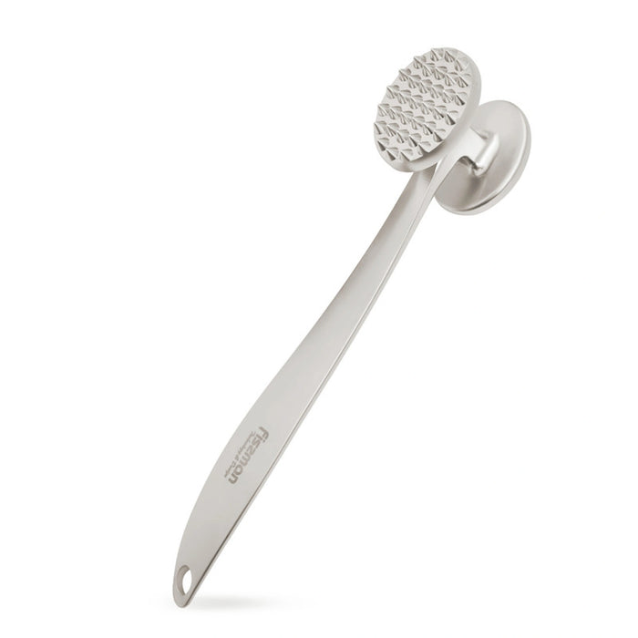 Fissman Meat Tenderizer 20.5cm, Zinc Alloy Stainless Steel Meat Hammer Lily Series | Anti-Rust Sleek Handle Meat Tenderizer | Heavy Duty Dual Head Meat Mallet for Chicken, Beef