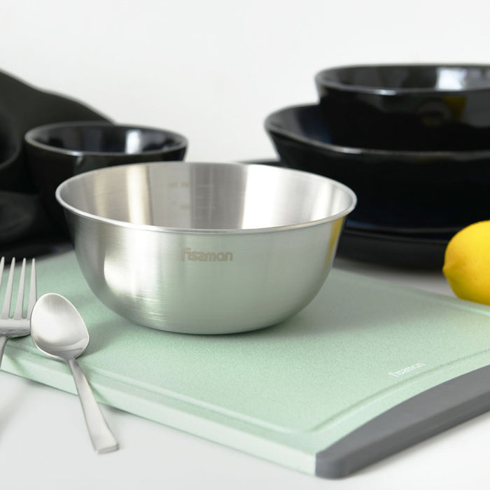 Fissman Mixing Bowl 22cm/1.8LTR Stainless Steel