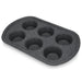 Muffin Pan 6-Piece Cupcake Baking Pan, Carbon Steel Non Stick Fissman