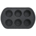 Muffin Pan 6-Piece Cupcake Baking Pan, Carbon Steel Non Stick Fissman