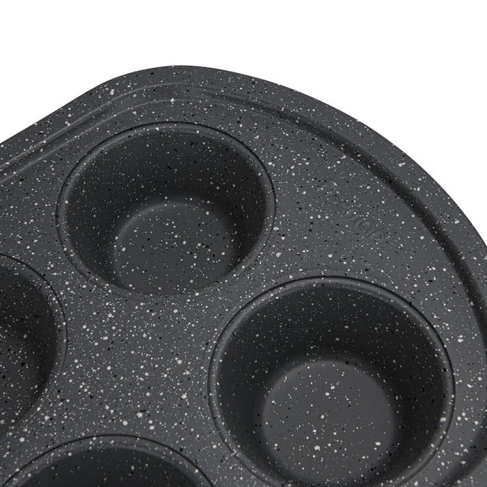 Muffin Pan 6-Piece Cupcake Baking Pan, Carbon Steel Non Stick Fissman