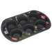 Muffin Pan 6-Piece Cupcake Baking Pan, Carbon Steel Non Stick Fissman